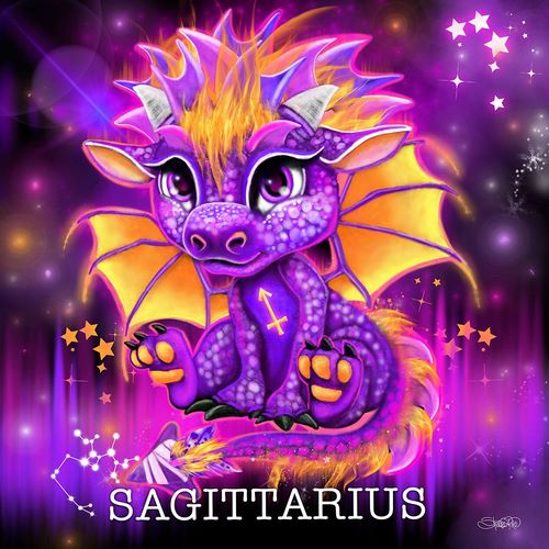 Sheena Pike Art 아티스트의 Zodiac Lil Dragonz Sagittarius작품입니다.