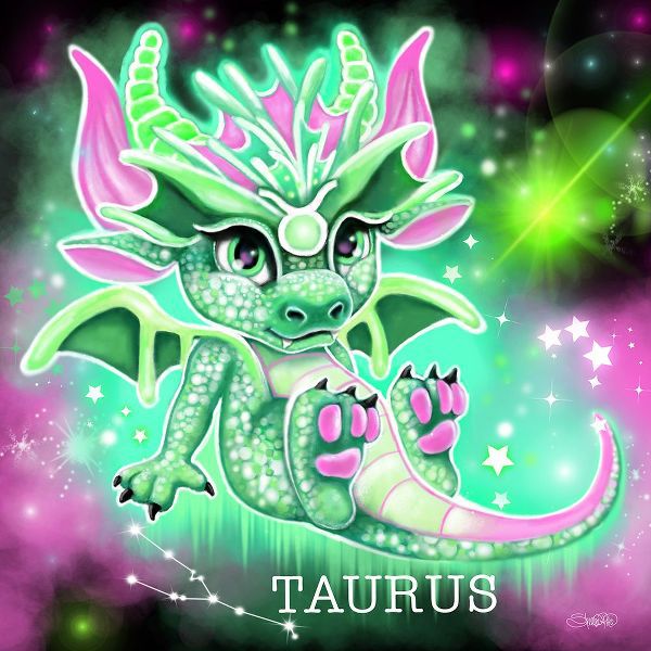 Sheena Pike Art 아티스트의 Zodiac Lil Dragonz Taurus작품입니다.