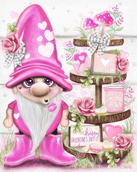 Sheena Pike Art 아티스트의 Lil Gnomez Pink Valentine작품입니다.