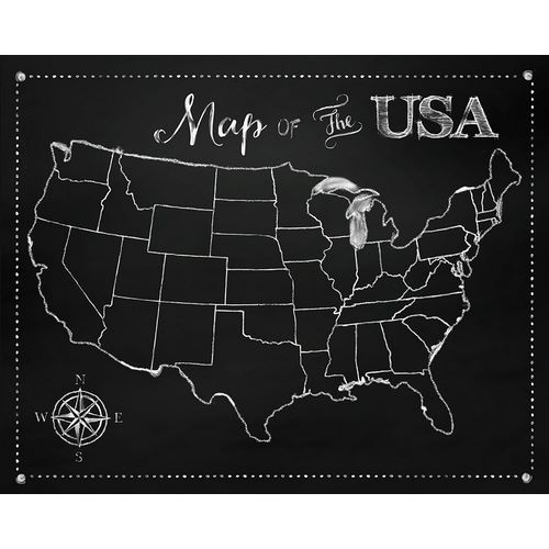 Lavoie, Tina 아티스트의 Chalkboard US Map작품입니다.