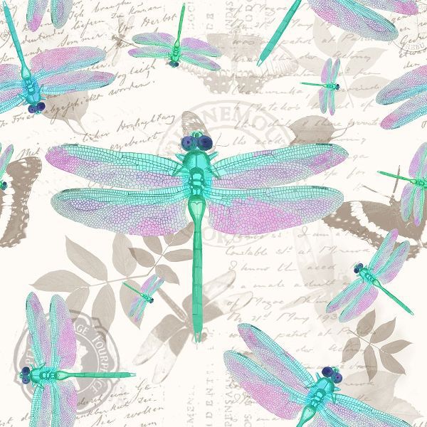 Lavoie, Tina 아티스트의 Vintage Botanicals Dragonfly Pattern Green작품입니다.