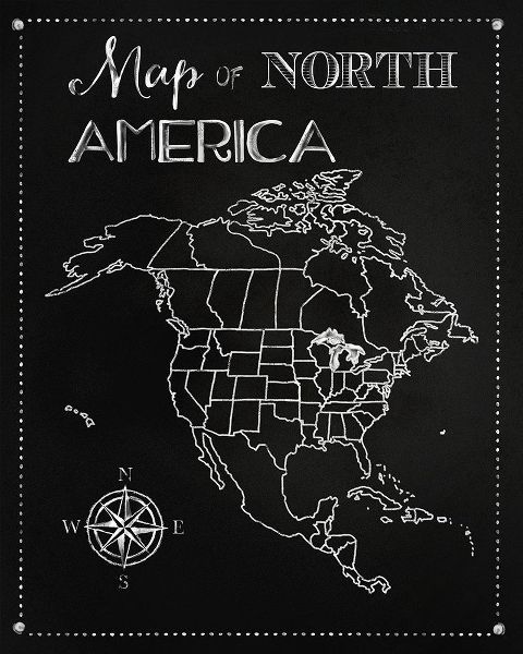 Lavoie, Tina 아티스트의 Chalk Map Of North America작품입니다.