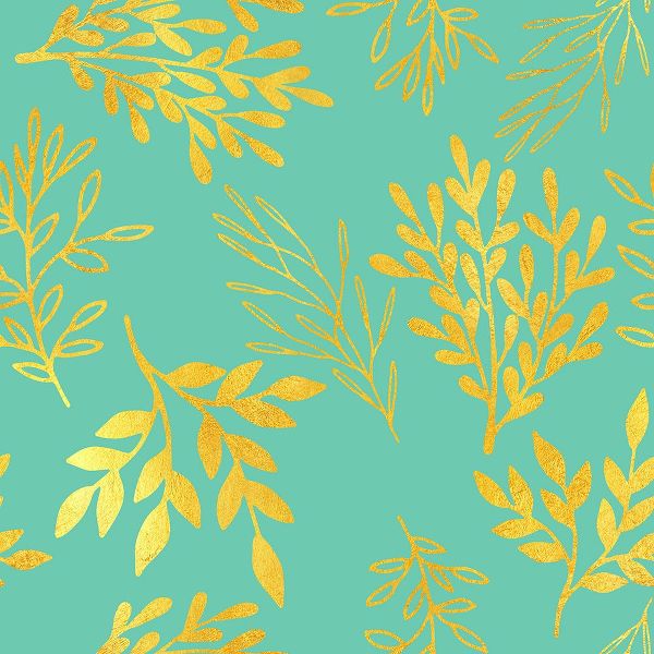 Lavoie, Tina 아티스트의 Golden Leaves Pattern Aquamarine작품입니다.