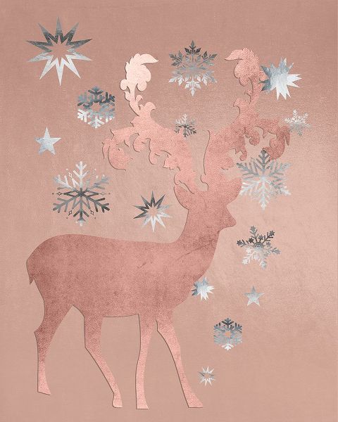 Lavoie, Tina 아티스트의 Park Avenue Rosegold Deer in the Silver Snow작품입니다.