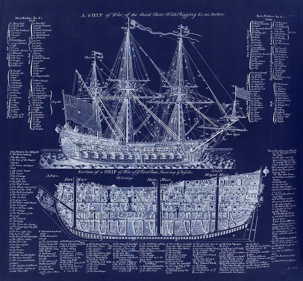 Lavoie, Tina 아티스트의 British War Ship Blueprint작품입니다.