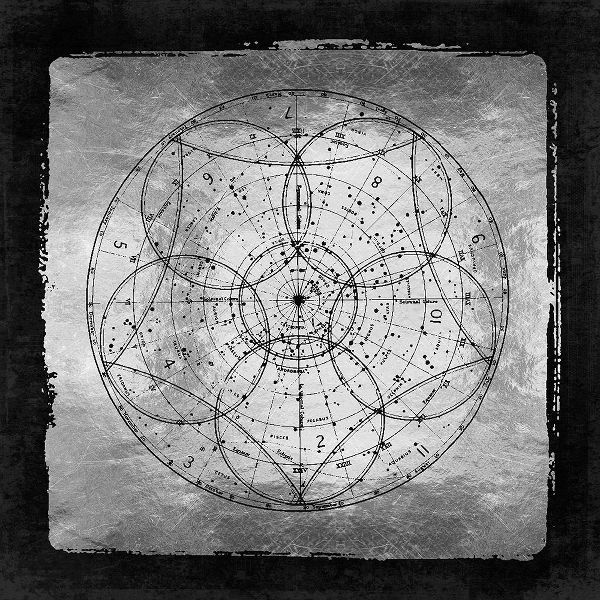 Lavoie, Tina 아티스트의 Silver Vintage Star Chart Sky Map 1880작품입니다.