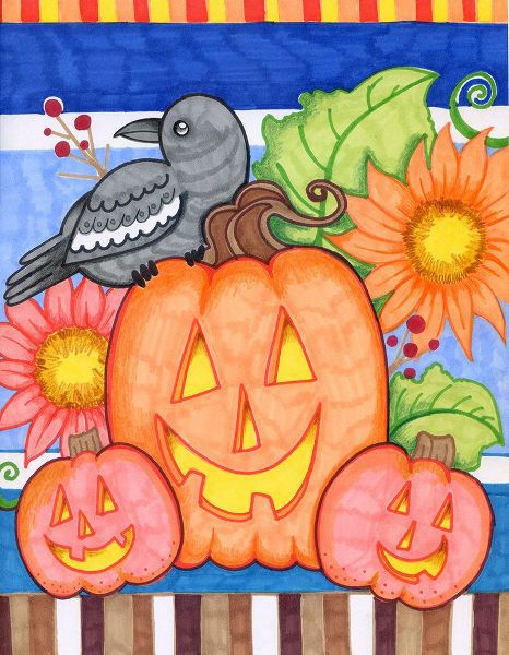 Wade, Valarie 아티스트의 Crows Pumpkin Patch작품입니다.