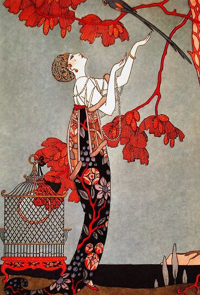 Vintage Apple Collection 아티스트의 1914 Oriental Red-George Barbier작품입니다.