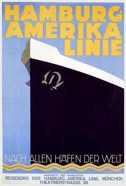 Vintage Apple Collection 아티스트의 Hamburg Amerika Linie작품입니다.