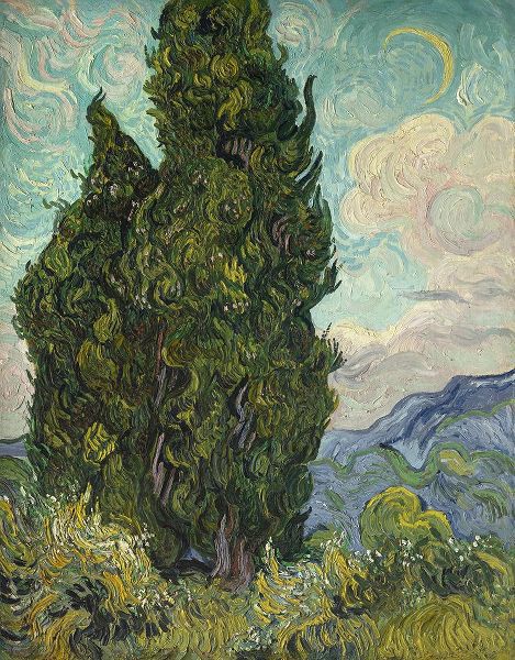 Vintage Apple Collection 아티스트의 Van Gogh-Cypresses작품입니다.