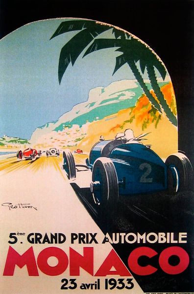 Vintage Apple Collection 아티스트의 Grandprix Automobile Monaco 1933작품입니다.