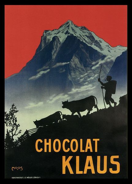 Vintage Apple Collection 아티스트의 Chocolat Klaus Mountains Switzerland 1910작품입니다.