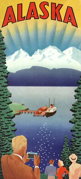 Vintage Apple Collection 아티스트의 Trav Alaska Whitecap Mountains작품입니다.