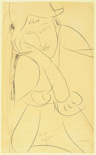Vintage Apple Collection 아티스트의 Amedeo Modigliani - Woman-Head on Hand작품입니다.