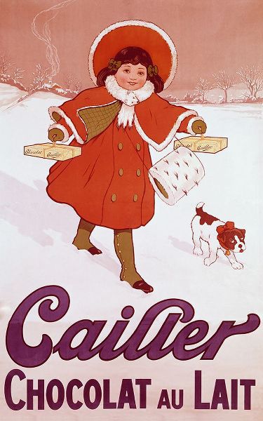 Vintage Apple Collection 아티스트의 Cailler Orange Coat Little Girl작품입니다.