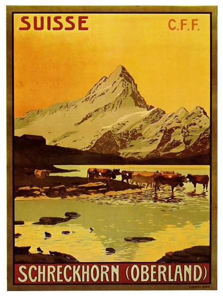 Vintage Apple Collection 아티스트의 Schreckhorn Oberland Swiss 1906작품입니다.