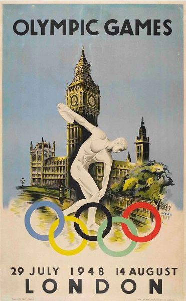 Vintage Apple Collection 아티스트의 Official Poster for London Olympic Games 1948 Walter Herz작품입니다.