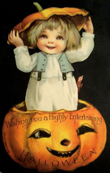 Vintage Apple Collection 아티스트의 Halloween Pumpkin Head Child.tif작품입니다.