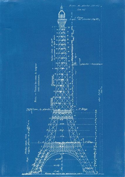 Vintage Apple Collection 아티스트의 Eiffel Tower Blueprint작품입니다.