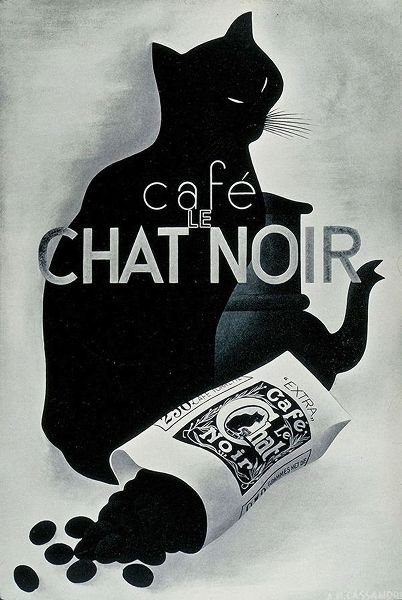 Vintage Apple Collection 아티스트의 Chat noir Coffee작품입니다.