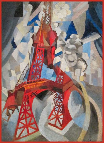 Vintage Apple Collection 아티스트의 Red Eiffel Tower Delaunay 1911작품입니다.