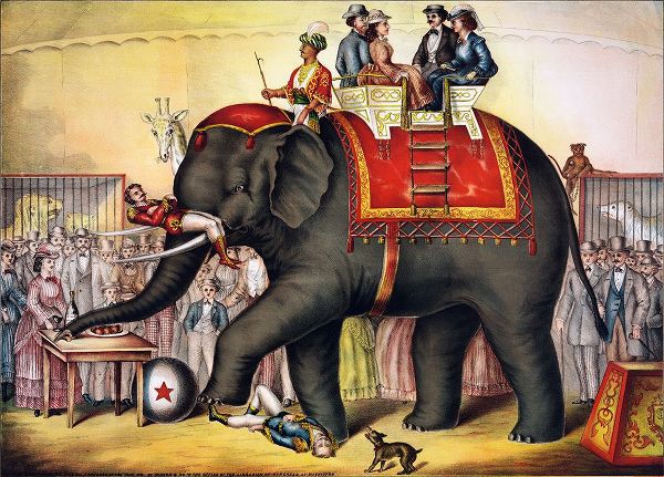 Vintage Apple Collection 아티스트의 Performing elephant-1874작품입니다.