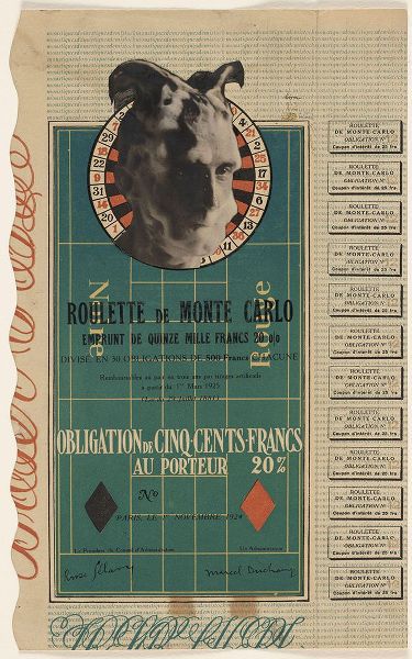 Vintage Apple Collection 아티스트의 Marcel Duchamp - Monte Carlo Bond작품입니다.