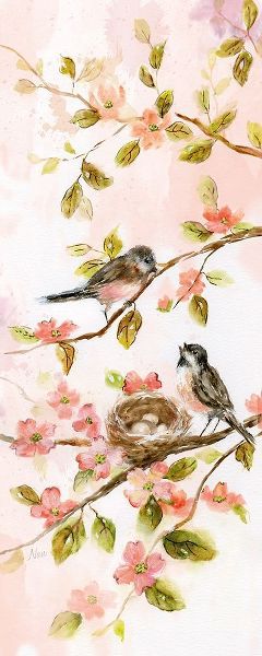 Birds and Blush Blossoms II