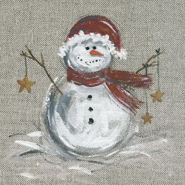 Linen Snowman I