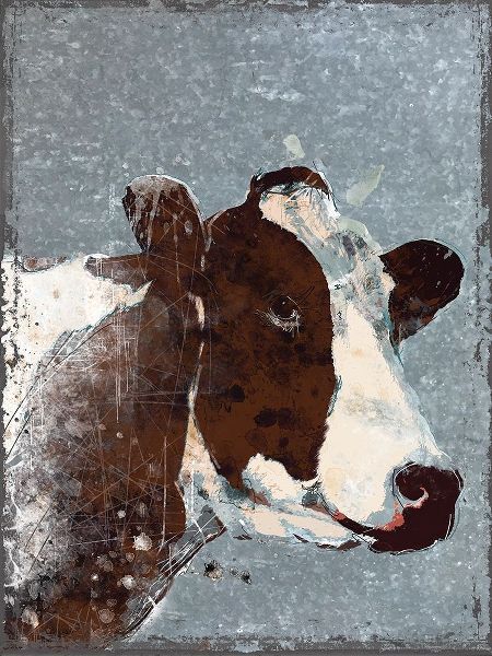 Cow on Galvanized Metal