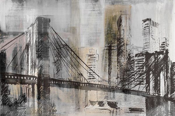 Brooklyn Bridge Twilight Detail