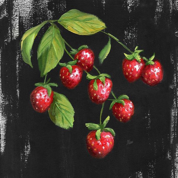 Nan 아티스트의 Chalkboard Strawberries 작품