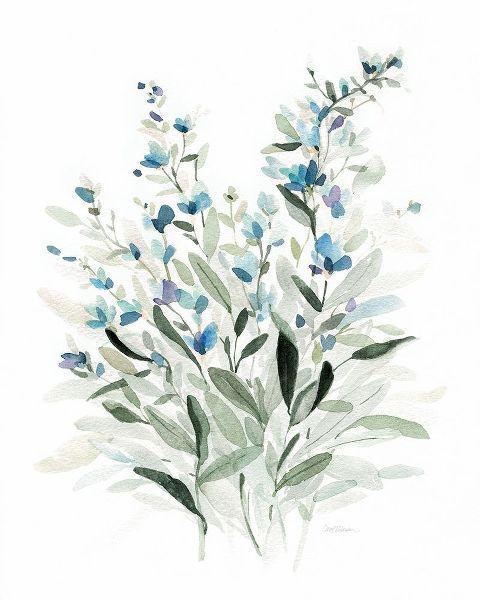 Delicate Blue Botanical I