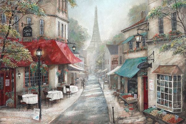 Manning, Ruane 아티스트의 Eiffel View from Charlies Cafe 작품