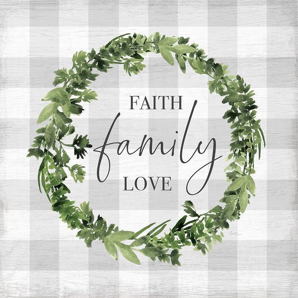 Carpentieri, Natalie 작가의 Faith Family Love Wreath 작품