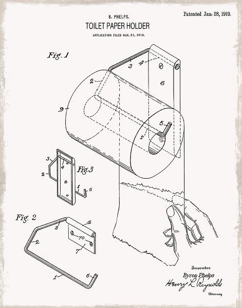 Donovan, Kelly 작가의 Toilet Paper Patent II 작품