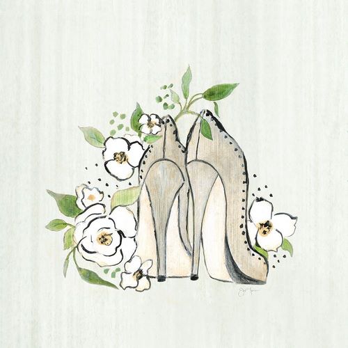 Tava Studios 아티스트의 Fashion Floral Heels I작품입니다.