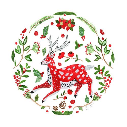 Tava Studios 아티스트의 Christmas Folk Deer작품입니다.
