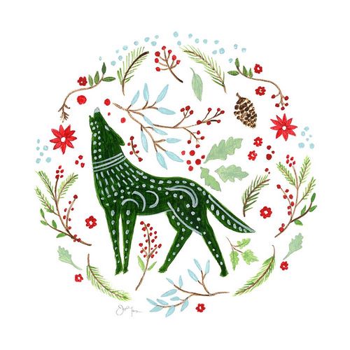 Tava Studios 아티스트의 Christmas Folk Wolf작품입니다.