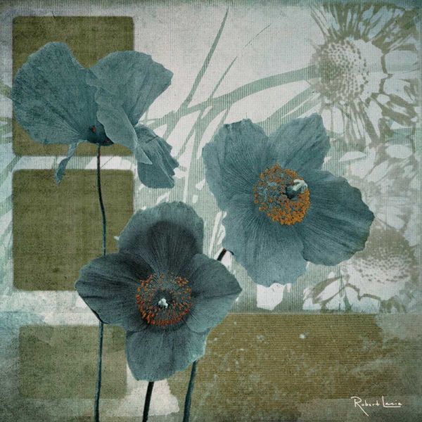 Cerulean Poppies I