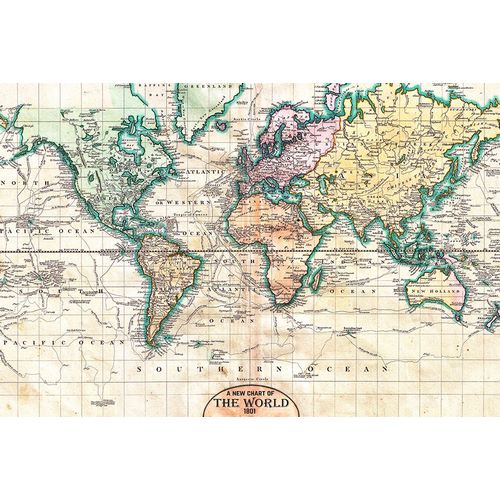 Nature Magick 작가의 Vintage World Map 1801 작품