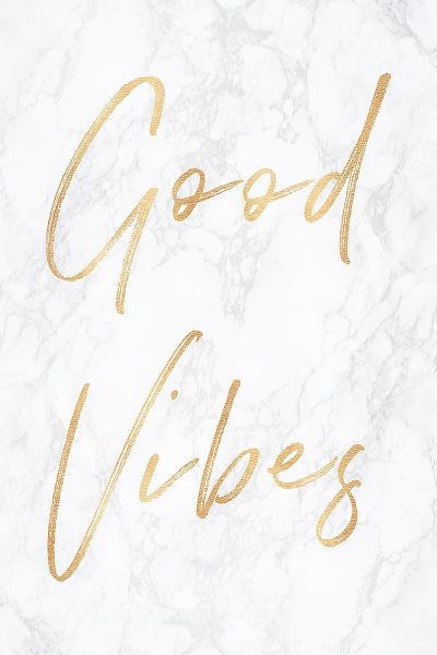 Good Vibes on Marble Quote Portrait