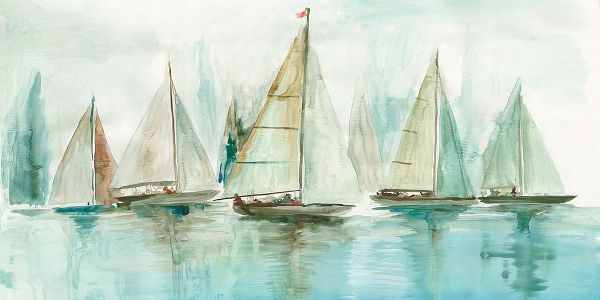 Blue Sailboats I