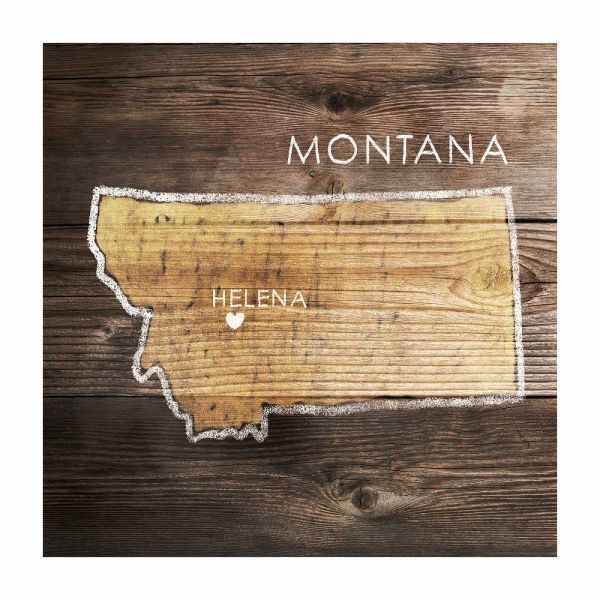Montana Rustic Map