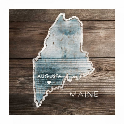 Maine Rustic Map