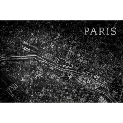 Map Paris Black