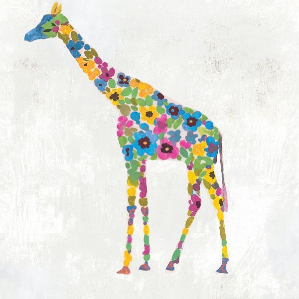 Blooming Giraffe I Indigo Version