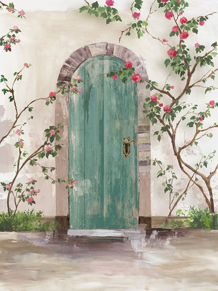Wilson, Aimee 아티스트의 Arch Door with Roses  작품