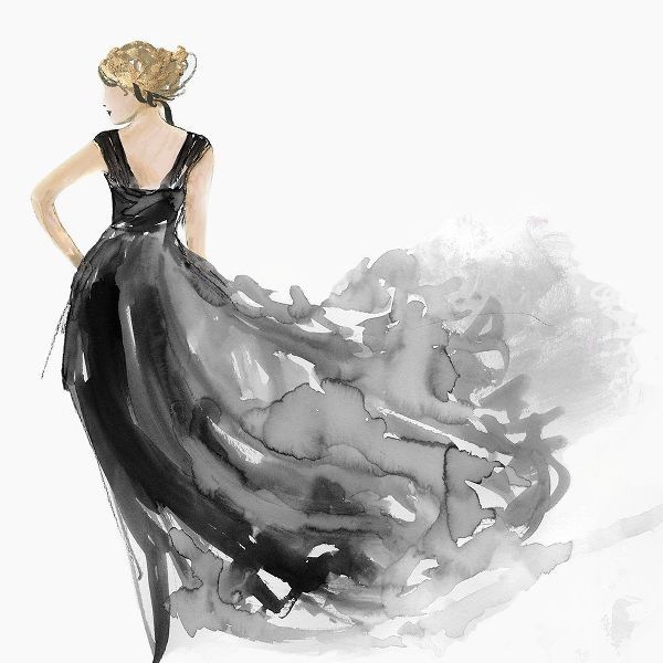 Wilson, Aimee 아티스트의 Woman in Black Dress I 작품입니다.