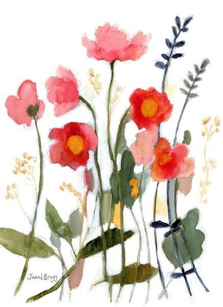 Bragg, Janel 아티스트의 Floral with Wild Roses No. 2작품입니다.